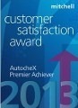 Autex Customer Satisfaction Award 2013, showcasing a trophy with a gold star on a wooden base